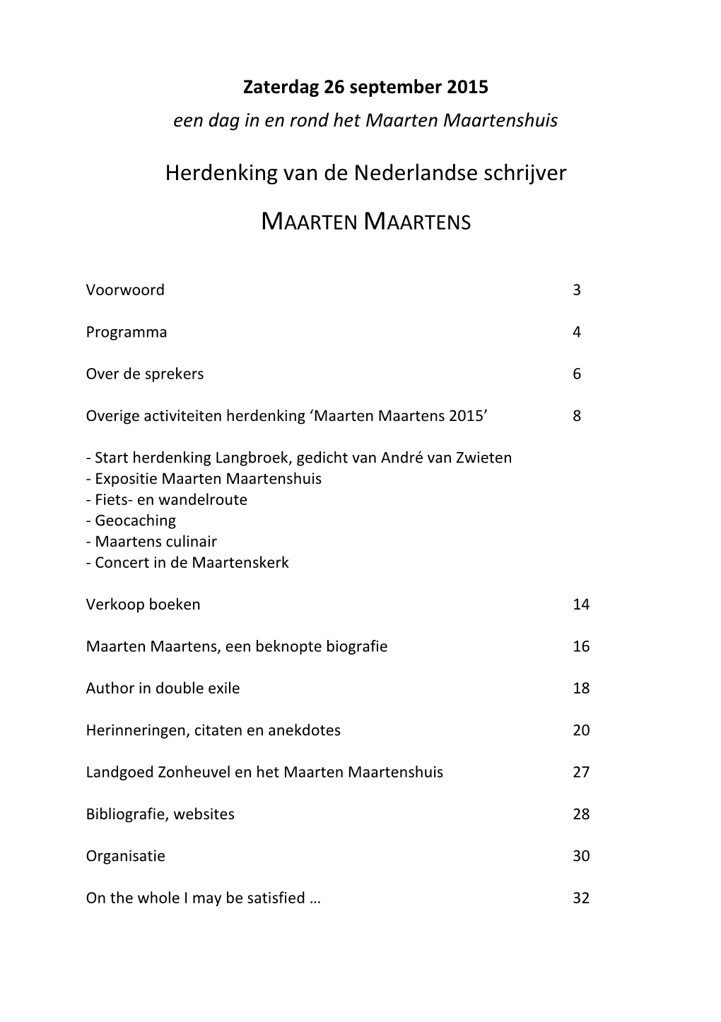 Herdenking Van De Nederlandse Schrijver