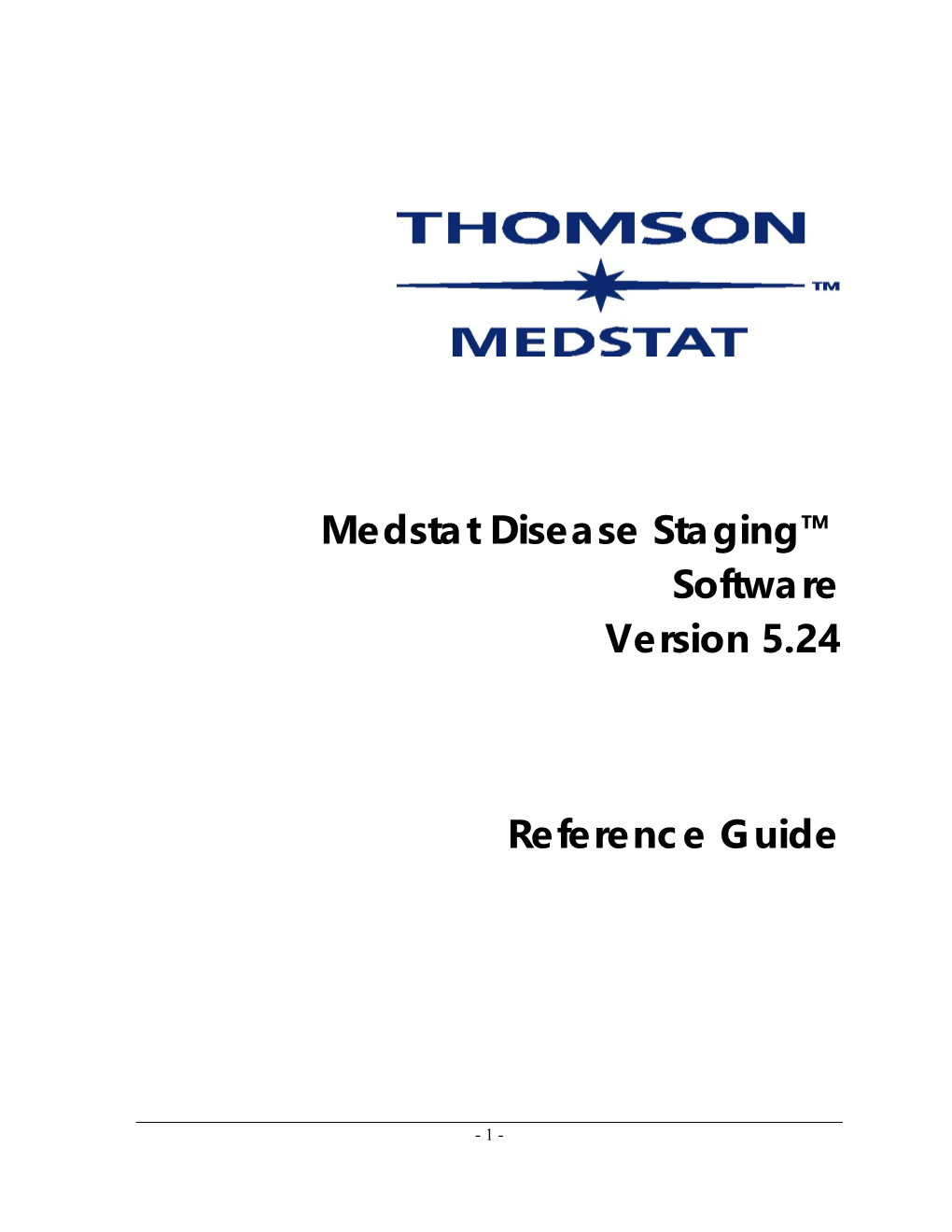 Disease Staging™ Software Version 5.24