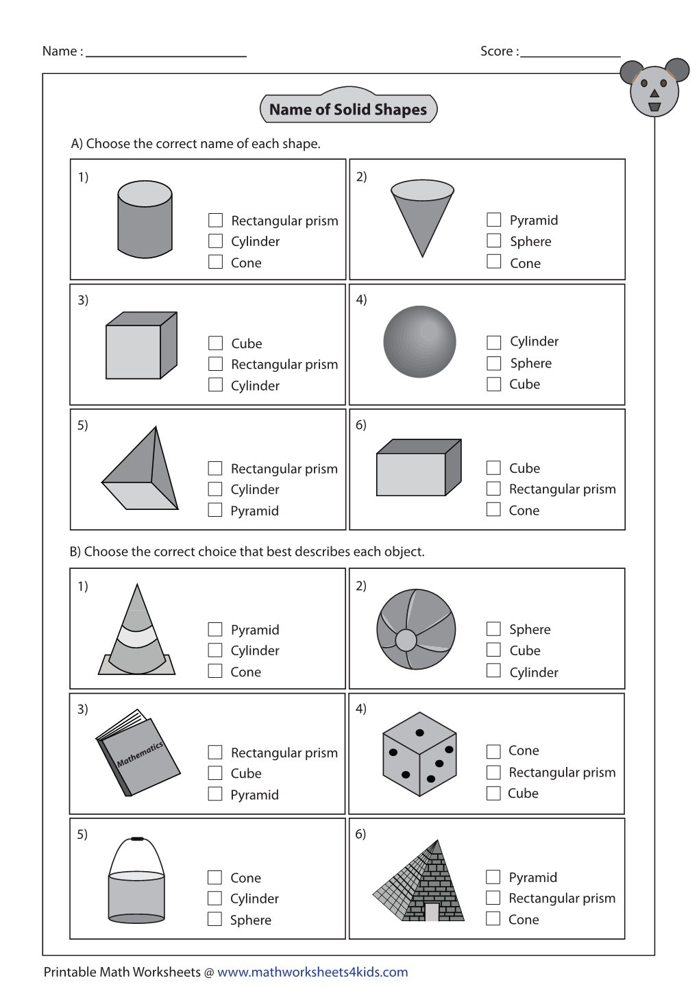 Name of Solid Shapes