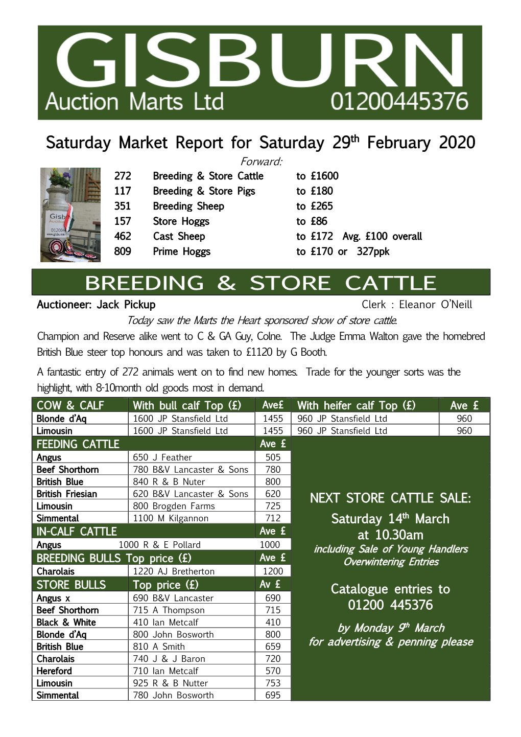 Breeding & Store Cattle