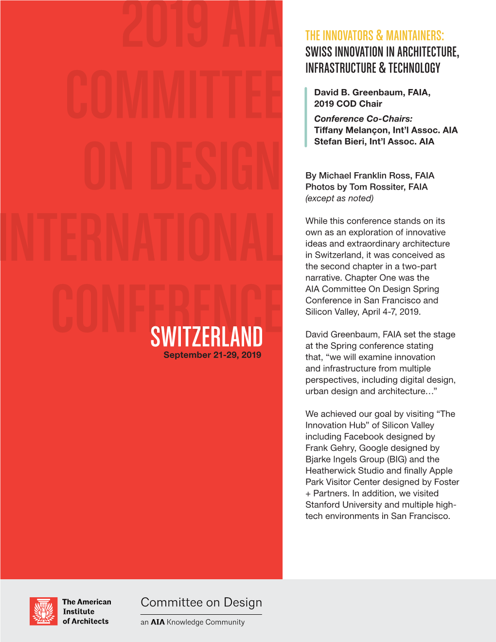 COD Switzerland Conference Summary by Michael Ross.Pdf