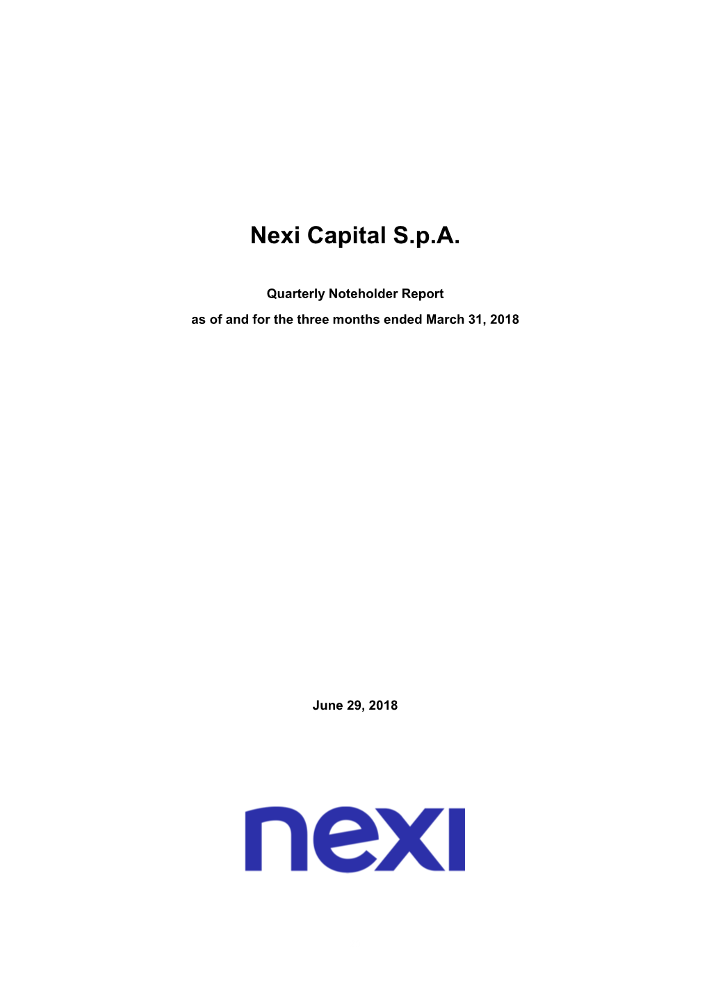 Nexi Capital S.P.A