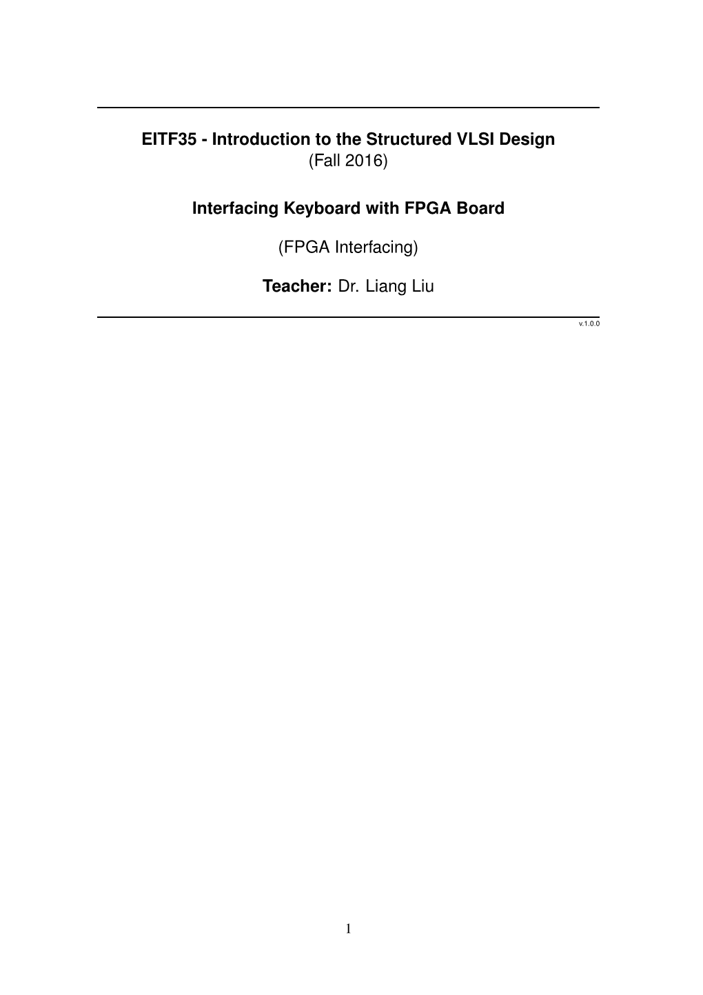 Interfacing Keyboard with FPGA Board