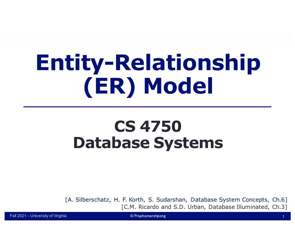 Entity-Relationship (ER) Model
