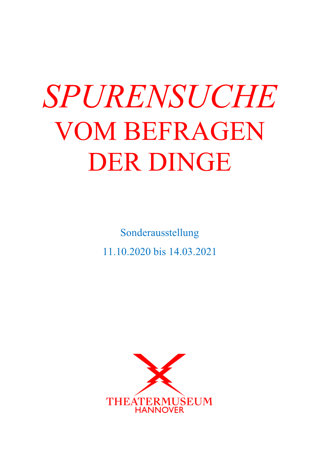 Spurensuche Vom Befragen Der Dinge