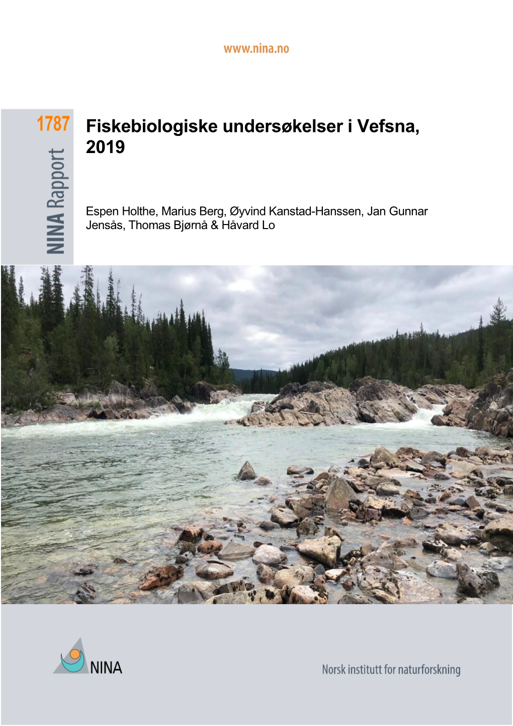 Fiskebiologiske Undersøkelser I Vefsna 2019 NINA Rapport