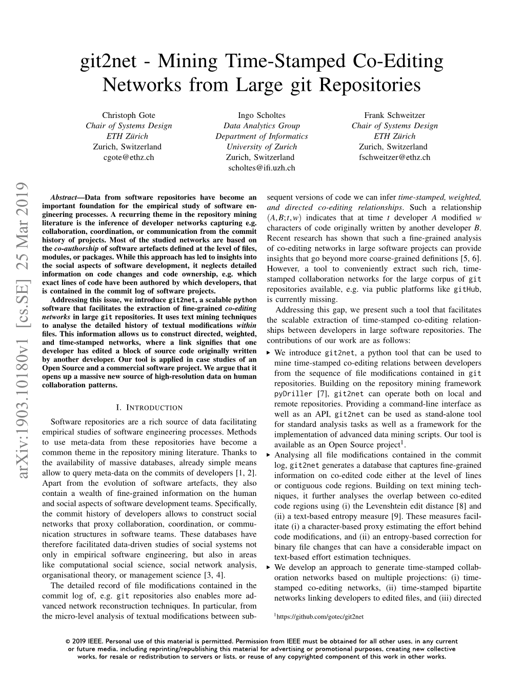 Mining Time-Stamped Co-Editing Networks from Large Git Repositories