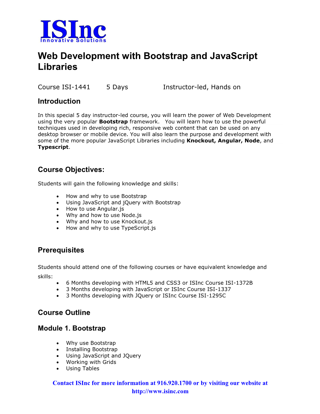 Web Development with Bootstrap and Javascript Libraries