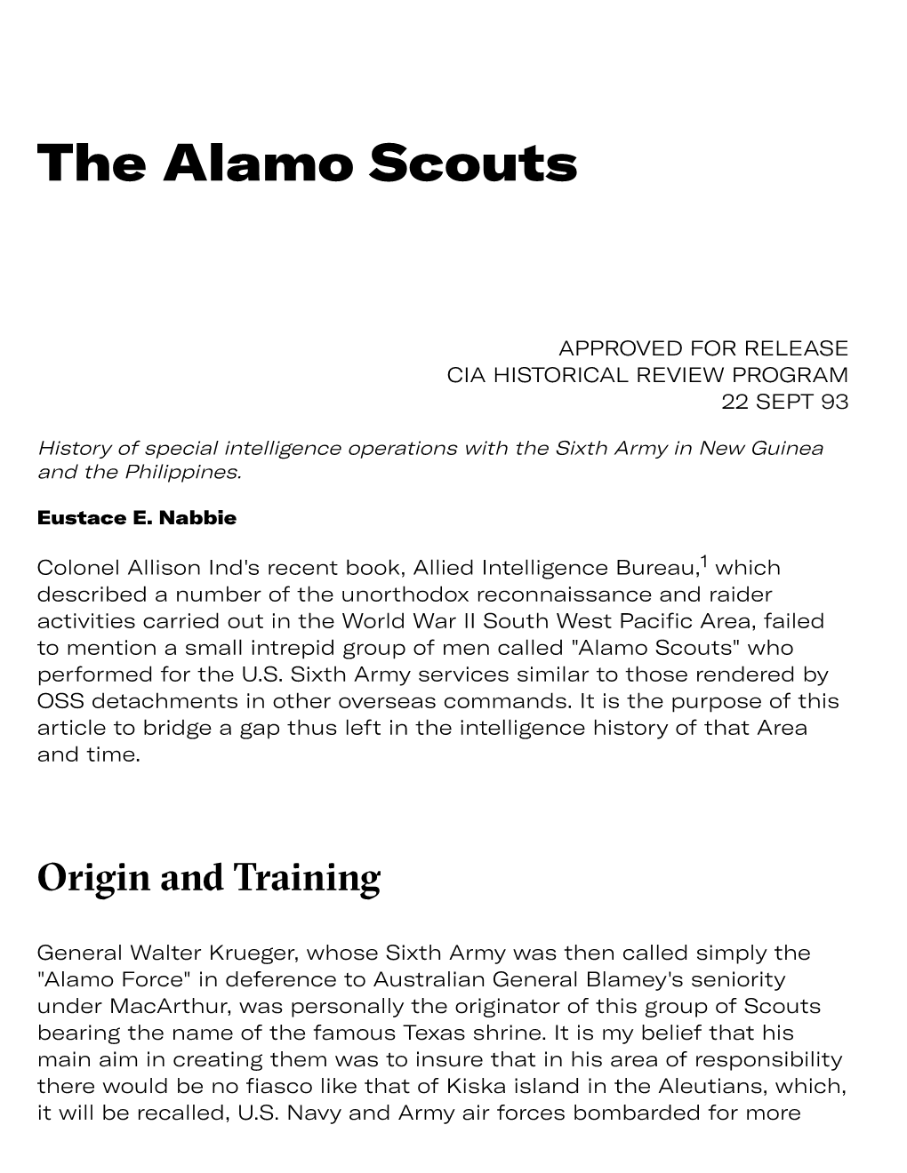 The Alamo Scouts