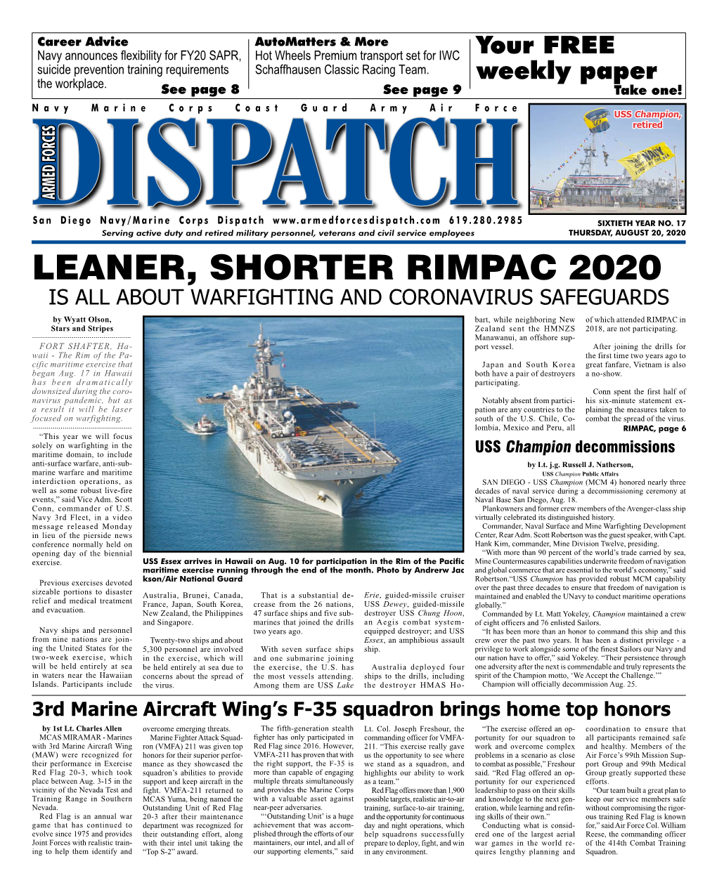 Leaner, Shorter Rimpac 2020