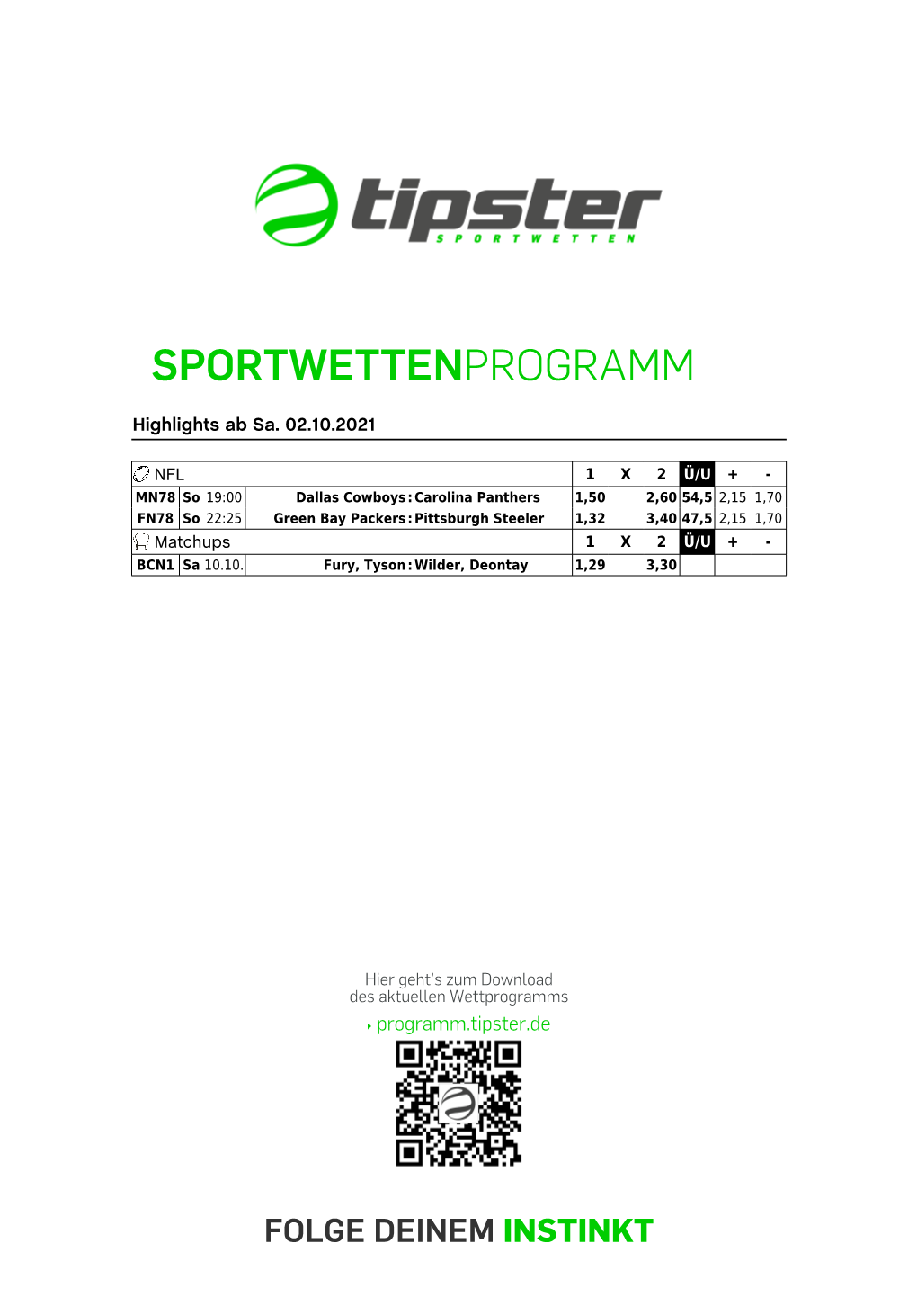 Sportwettenprogramm