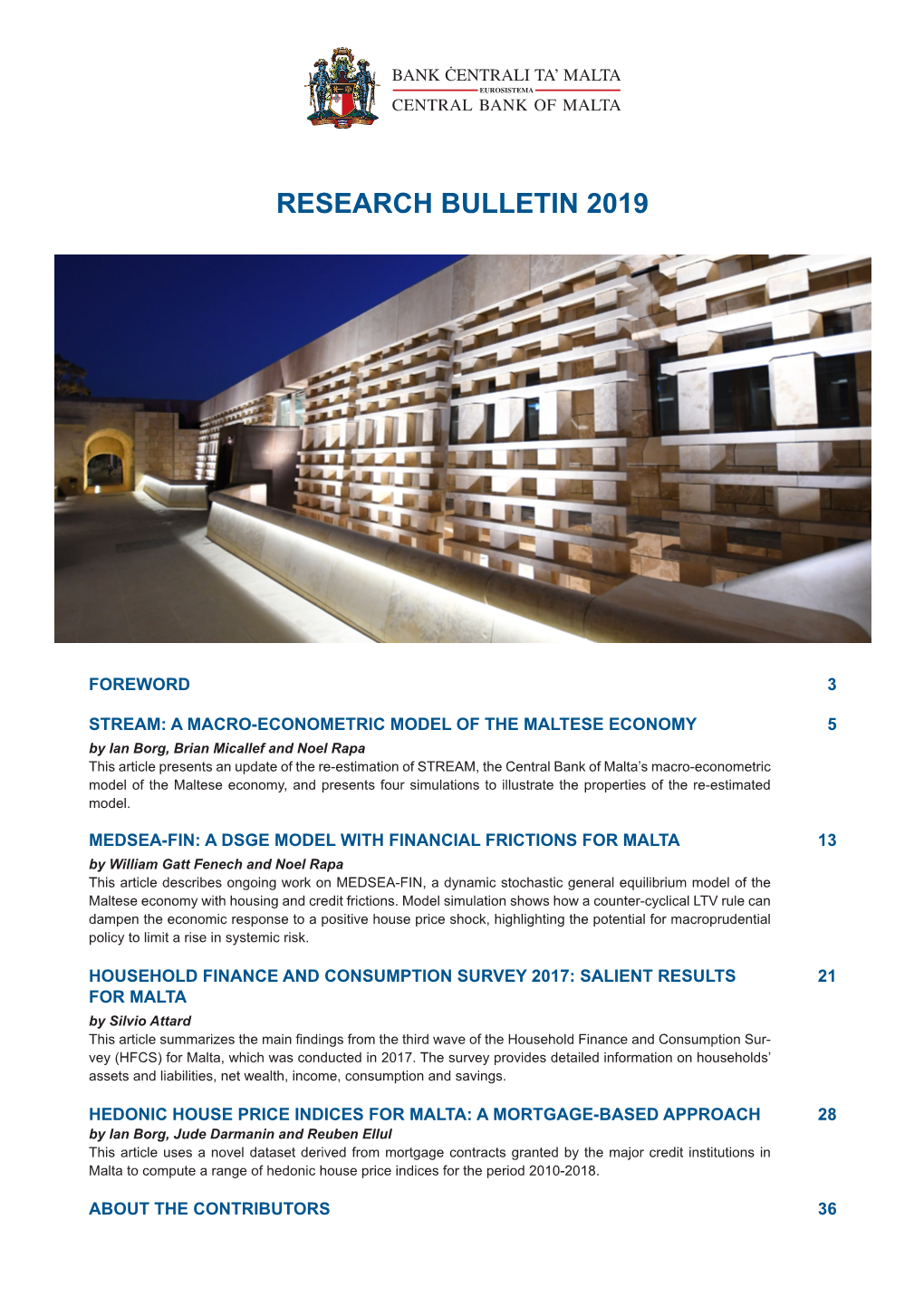 Research Bulletin 2019
