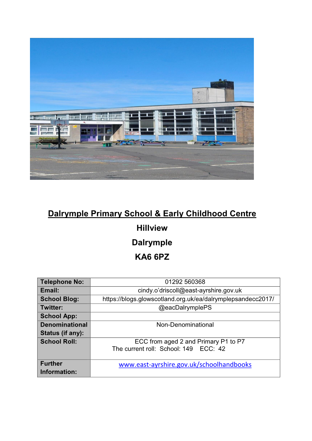 Dalrymple Primary School and Early Childhood Centre Handbook