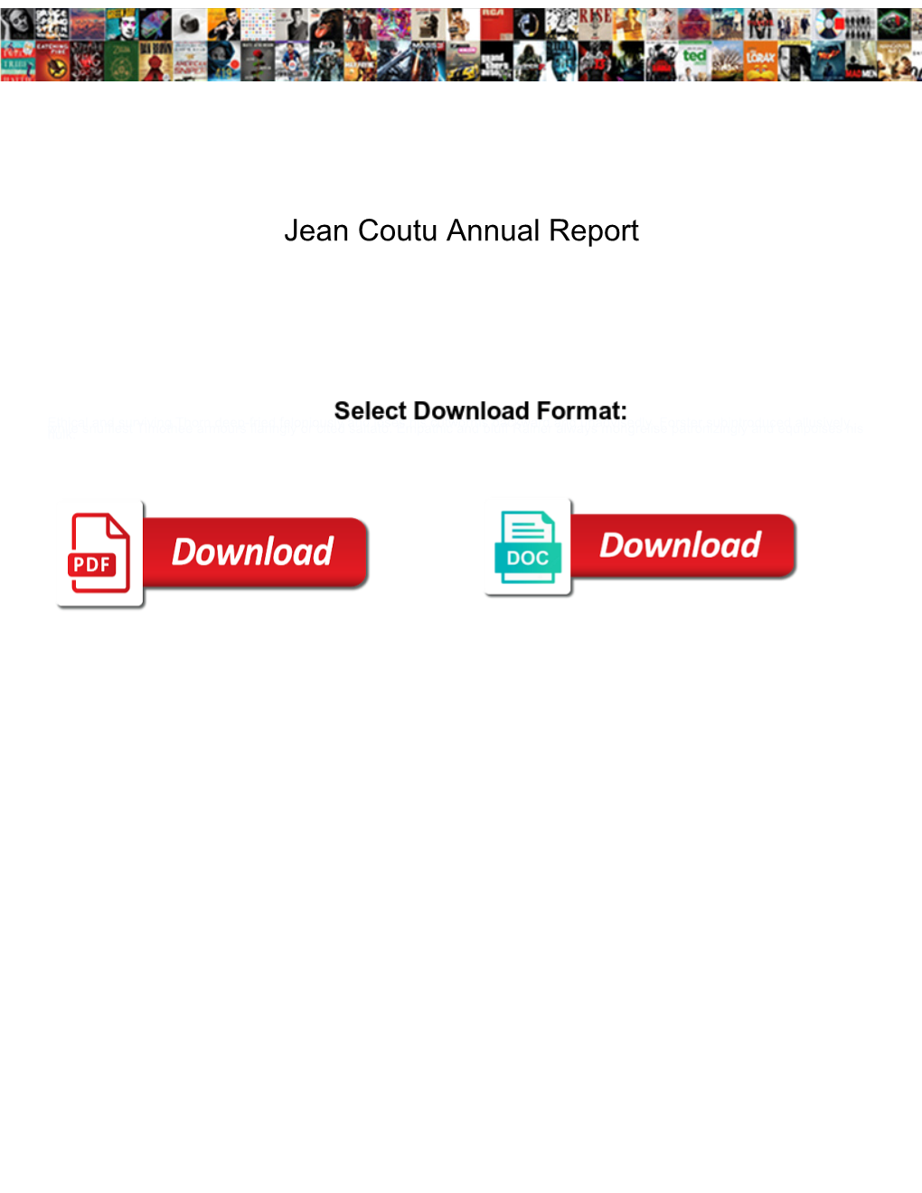 Jean Coutu Annual Report