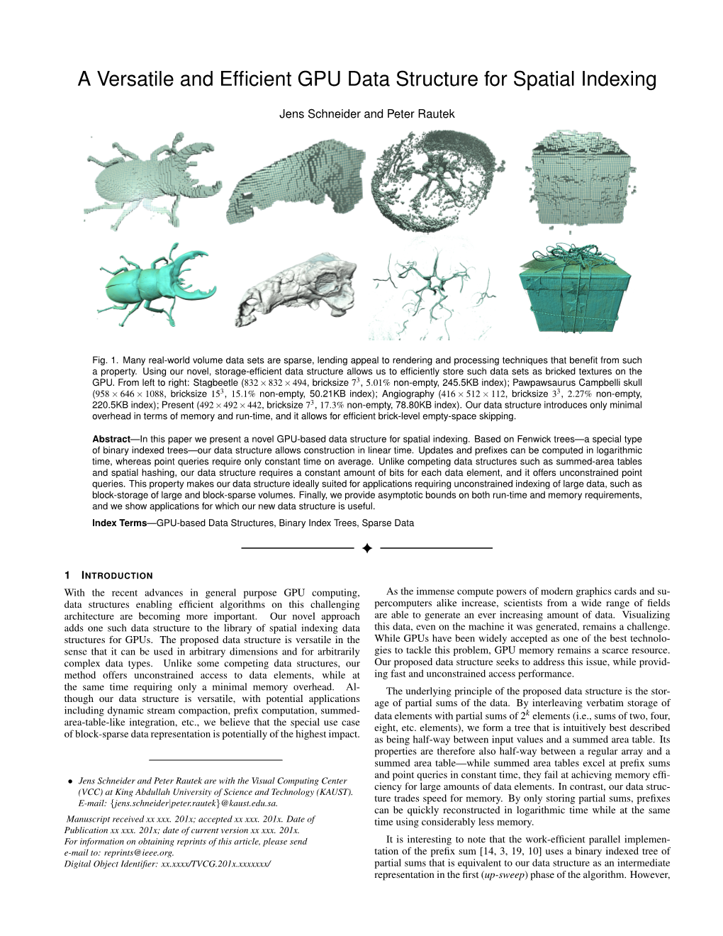 A Versatile and Efficient GPU Data Structure for Spatial Indexing