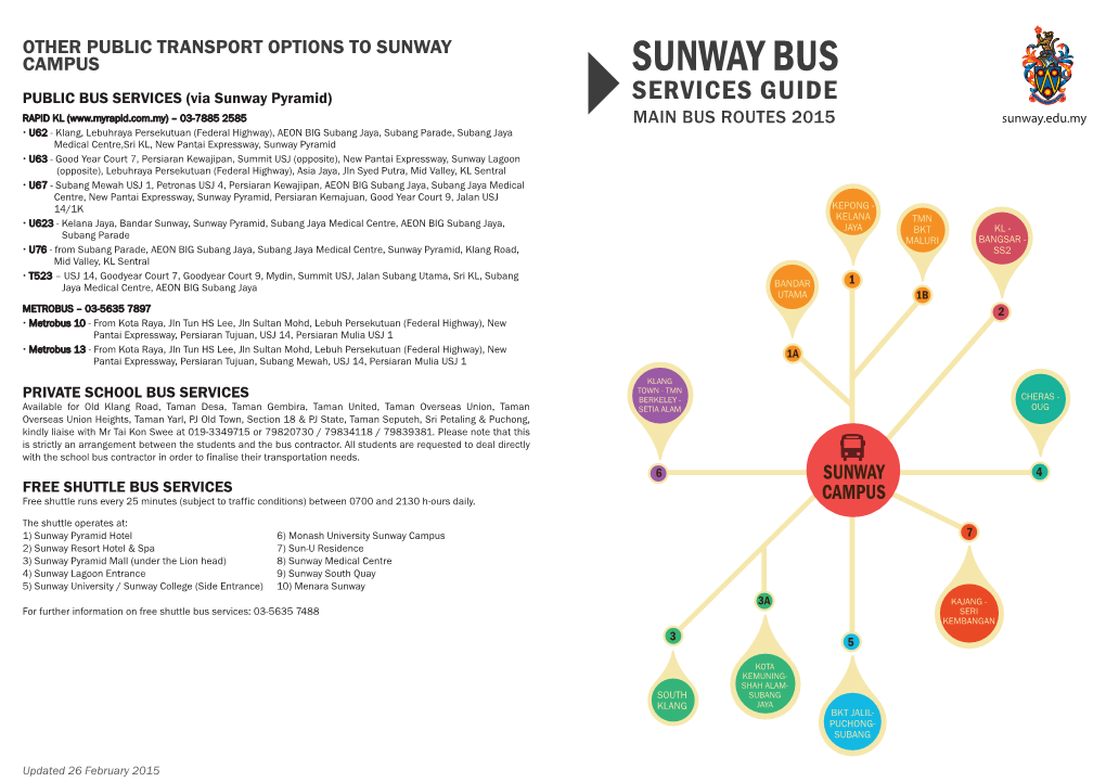 Sunway Bus Services Guide 2015 Brochure Updated260215