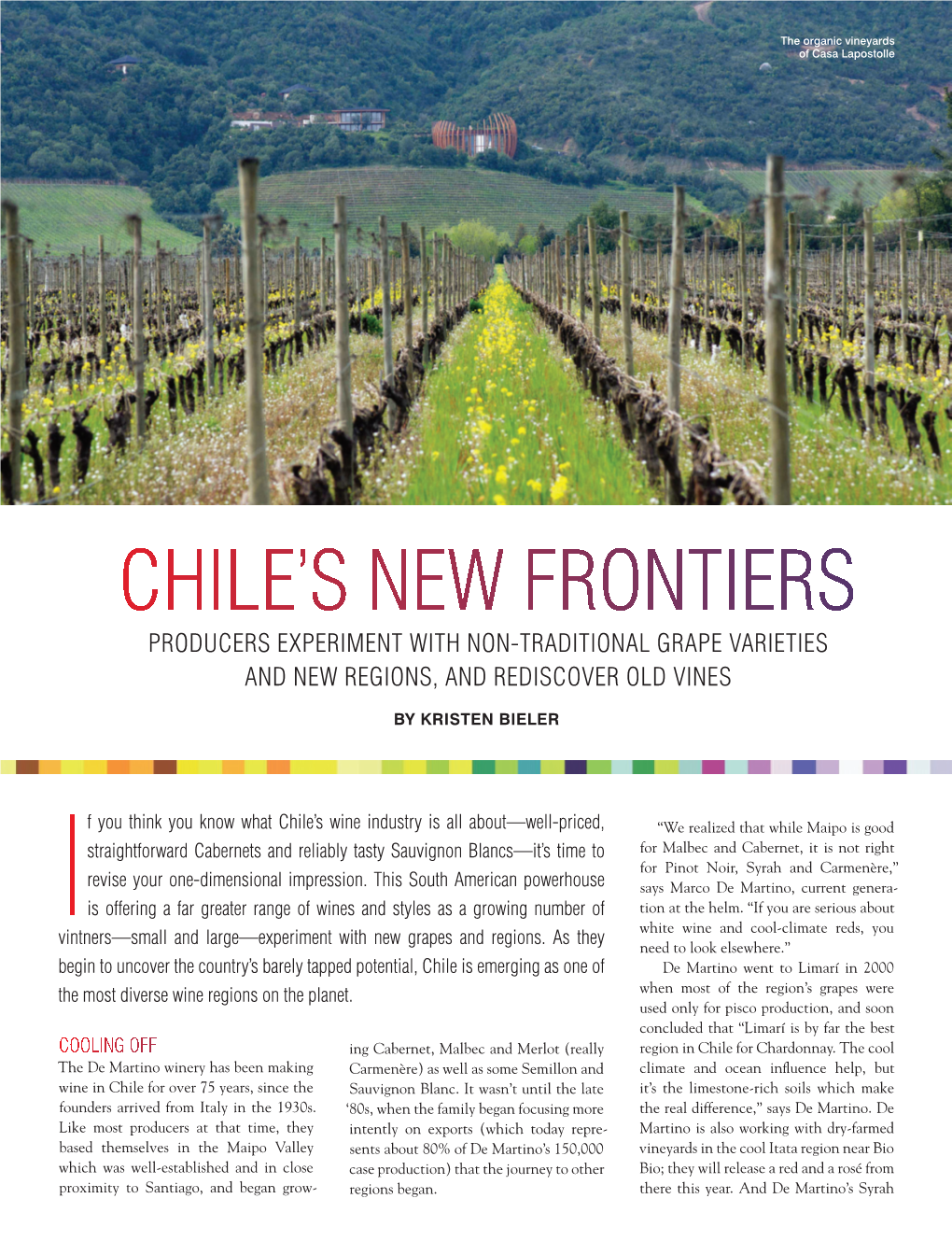 Chile's New Frontiers