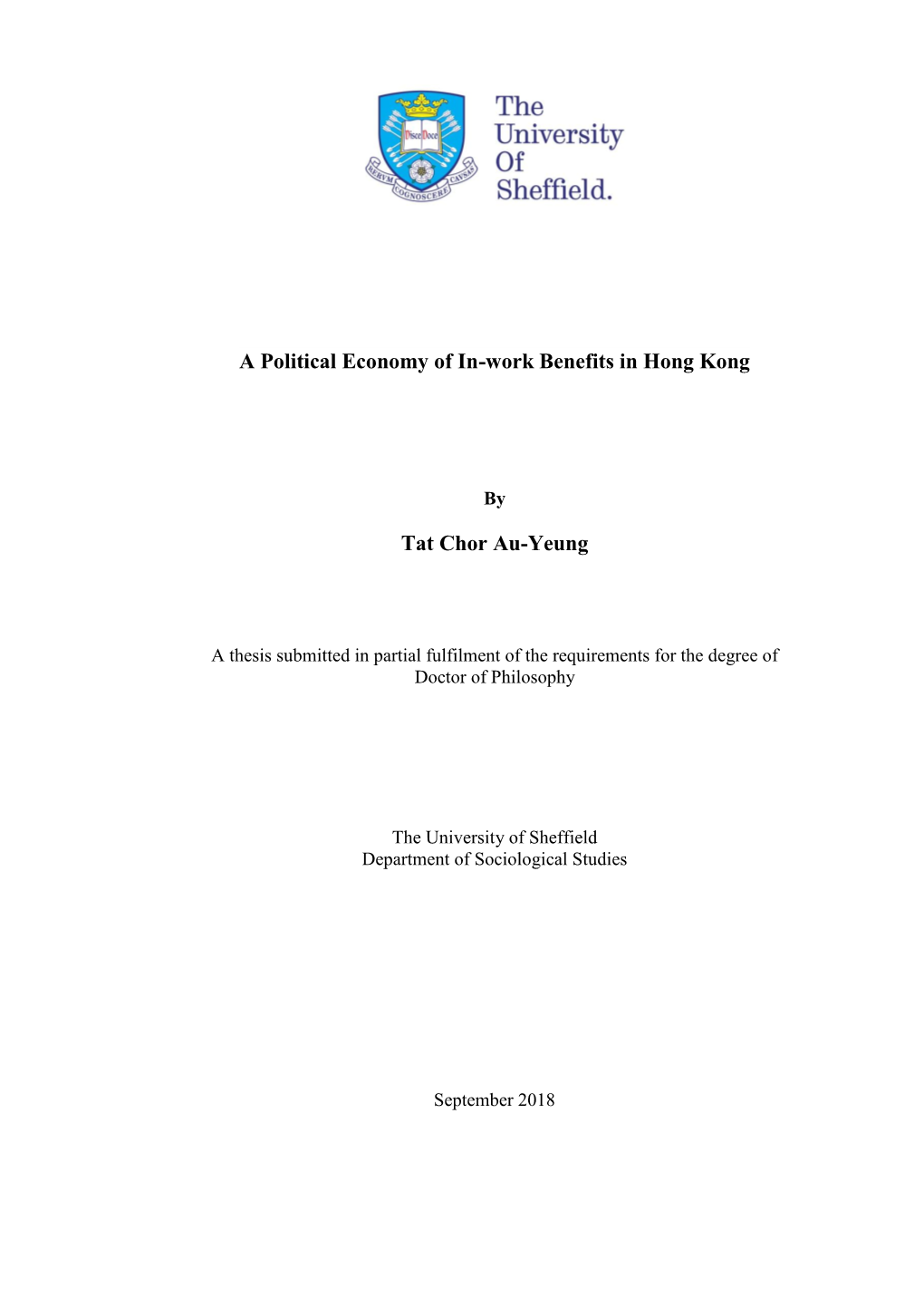 A Political Economy of In-Work Benefits in Hong Kong