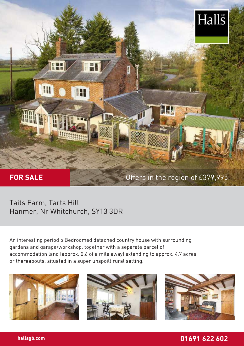 Taits Farm, Tarts Hill, Hanmer, Nr Whitchurch, SY13 3DR