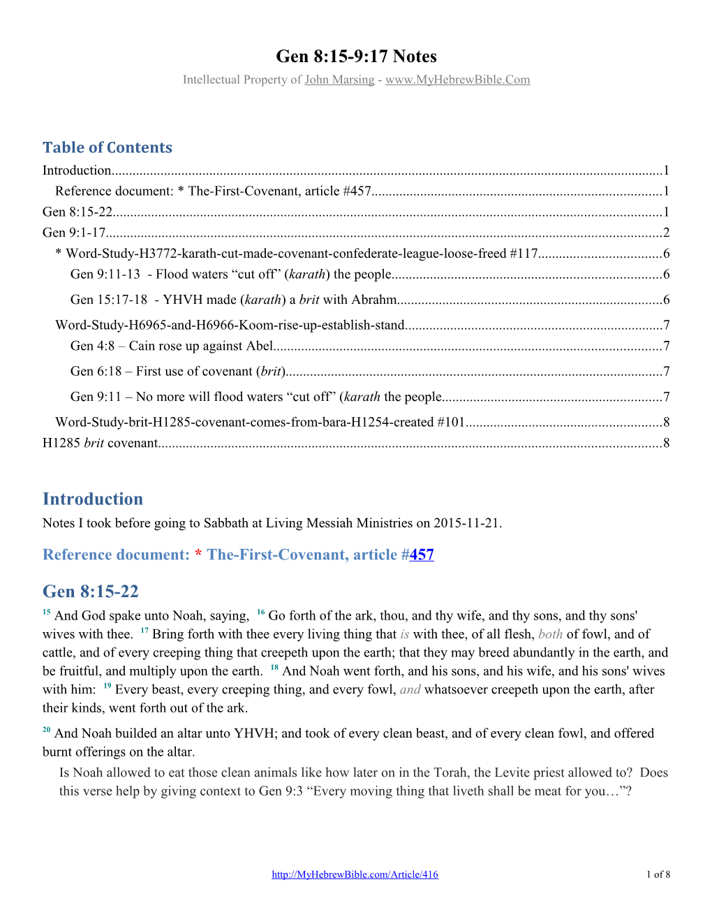 Reference Document: * The-First-Covenant, Article #457 1