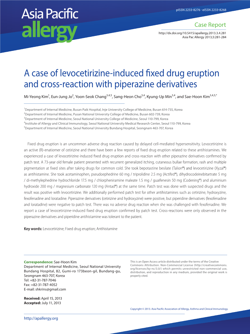 Allergy.2013.3.4.281 Allergy Asia Pac Allergy 2013;3:281-284