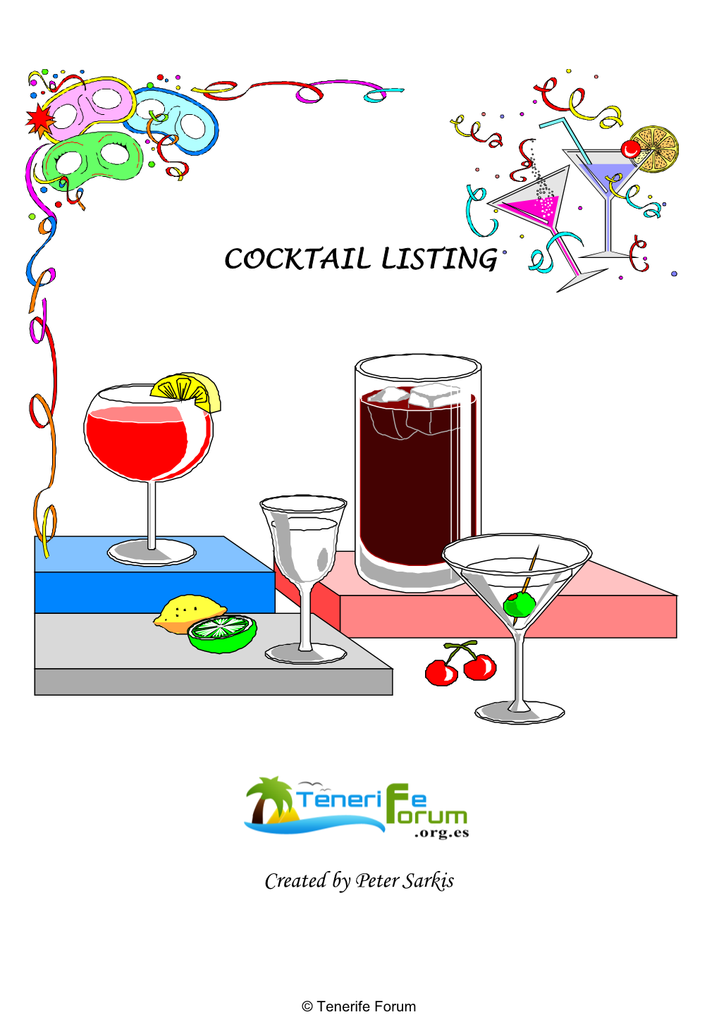 Cocktail Listing