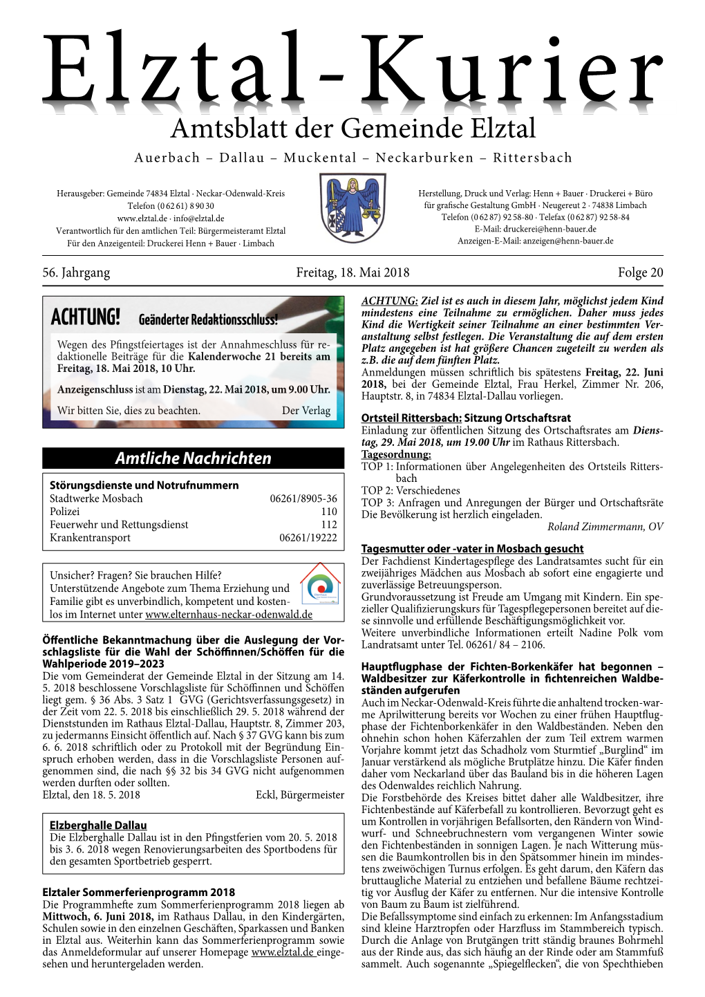 Amtsblatt KW. 20