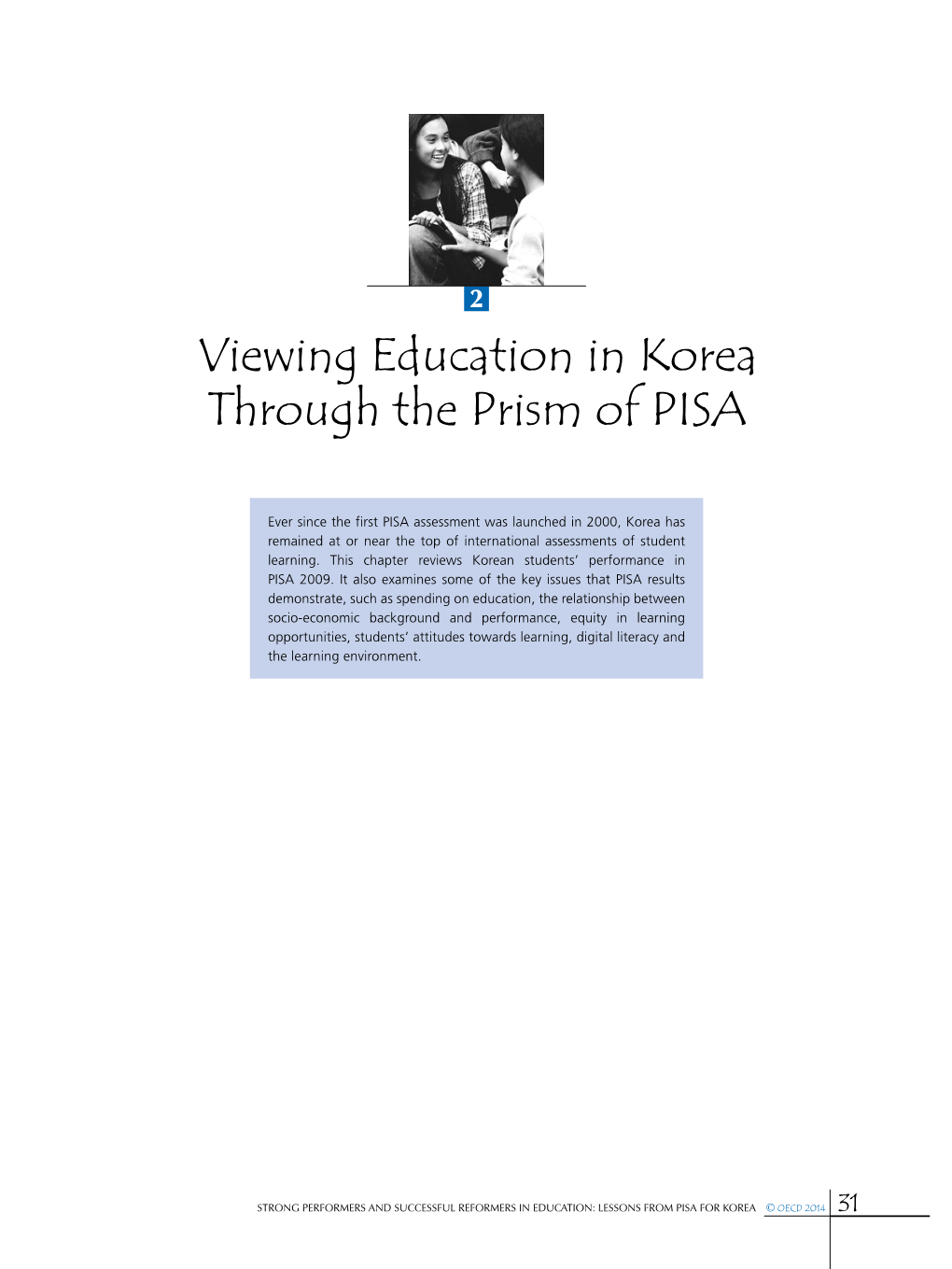 Viewing Education in Korea Through the Prism of PISA