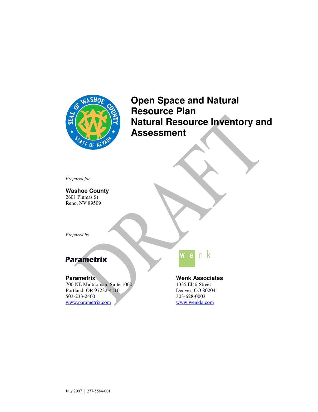 Natural Resources Inventory and Assessment Report