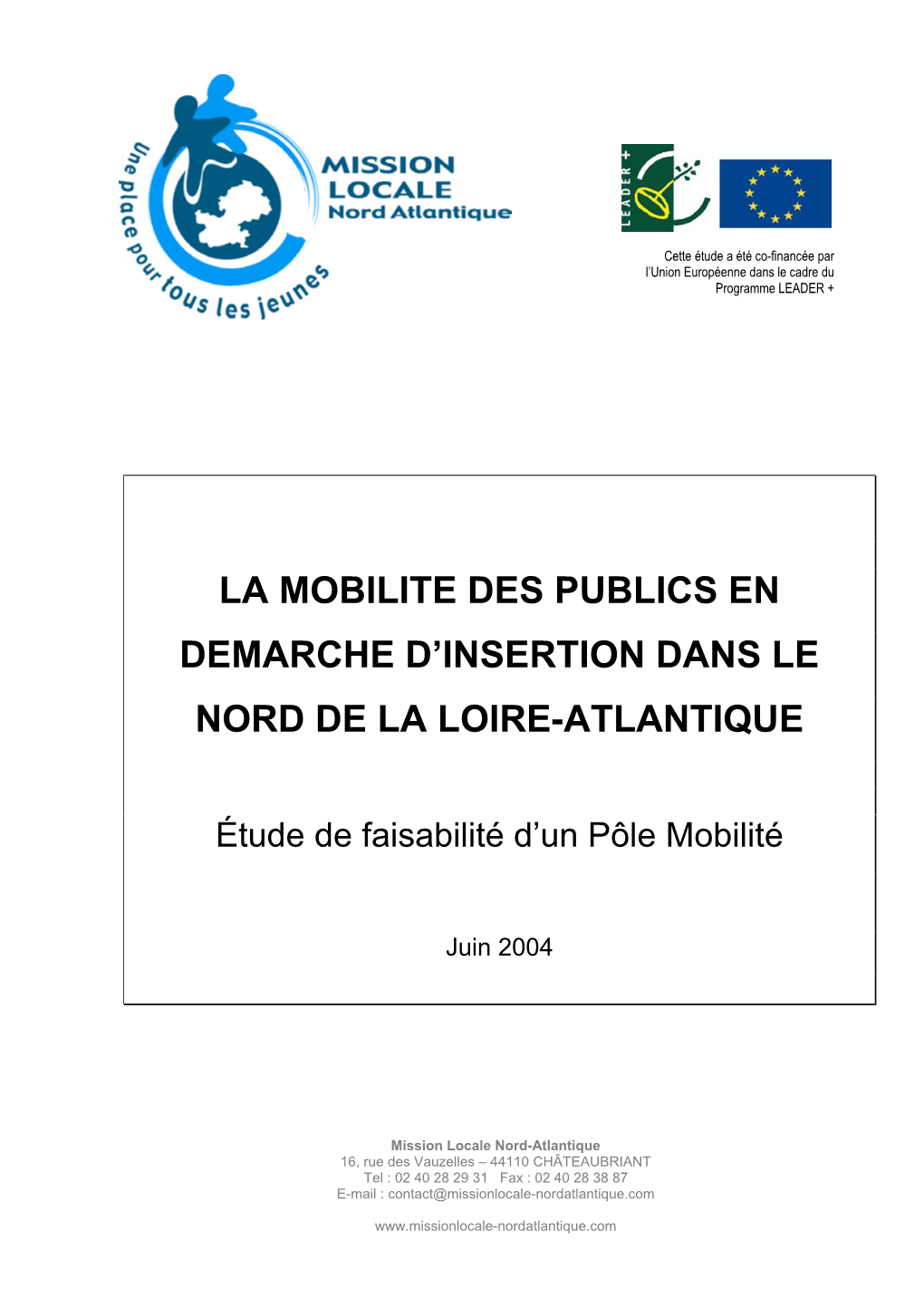 La Mobilite Des Publics En Demarche D'insertion Dans