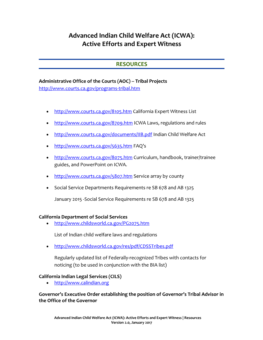 Advanced Indian Child Welfare Act (ICWA) s1