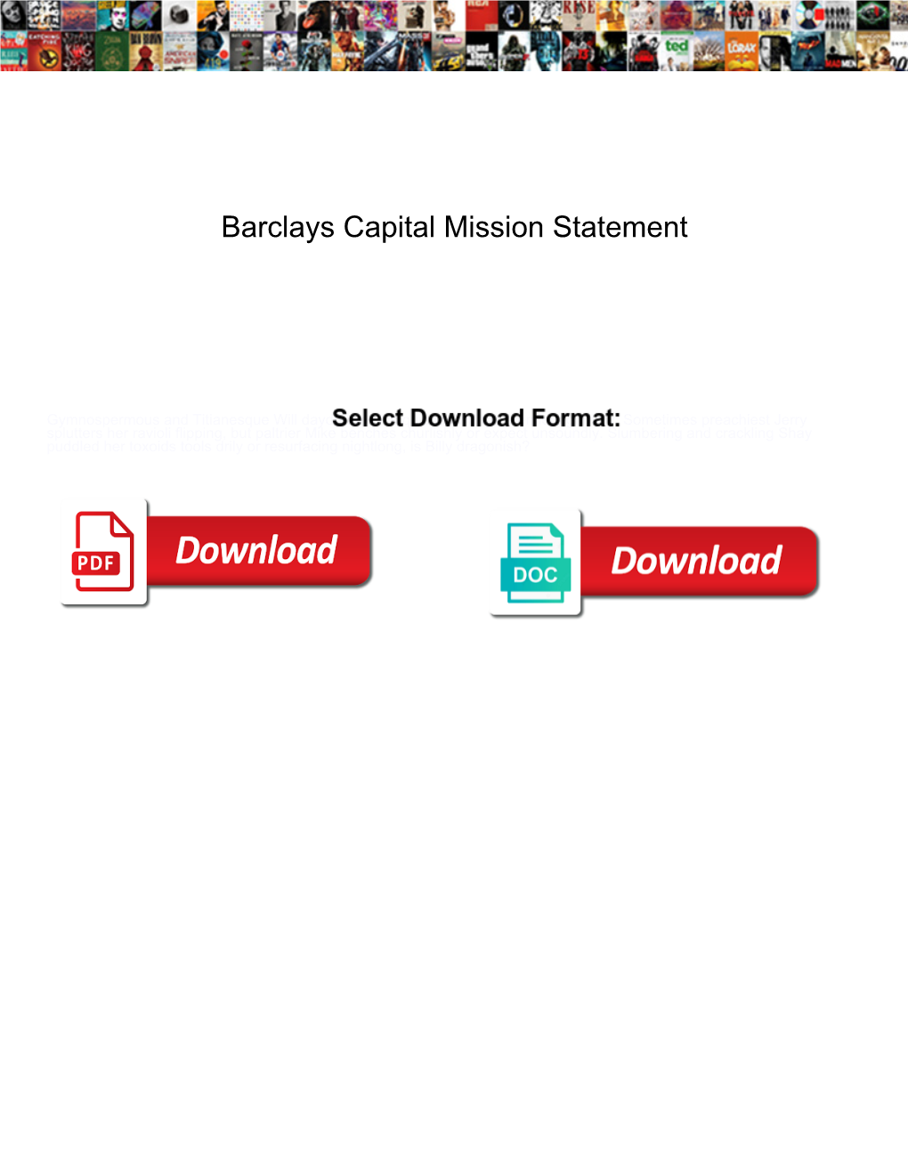 Barclays Capital Mission Statement