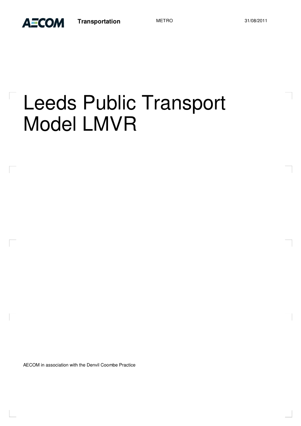 Leeds Public Transport Model LMVR