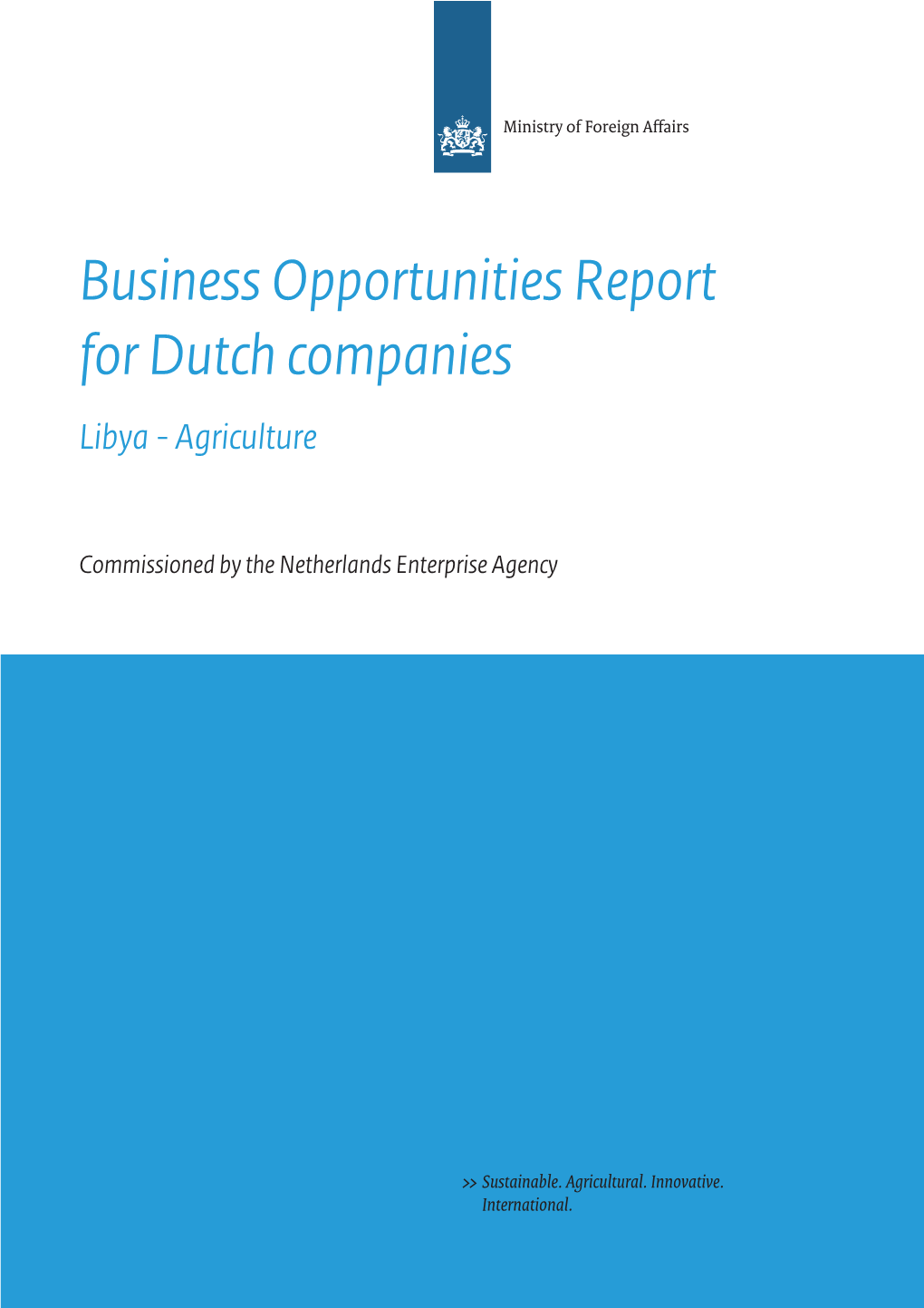 Business Opportunities Report for Dutch Companies Libya - Agriculture