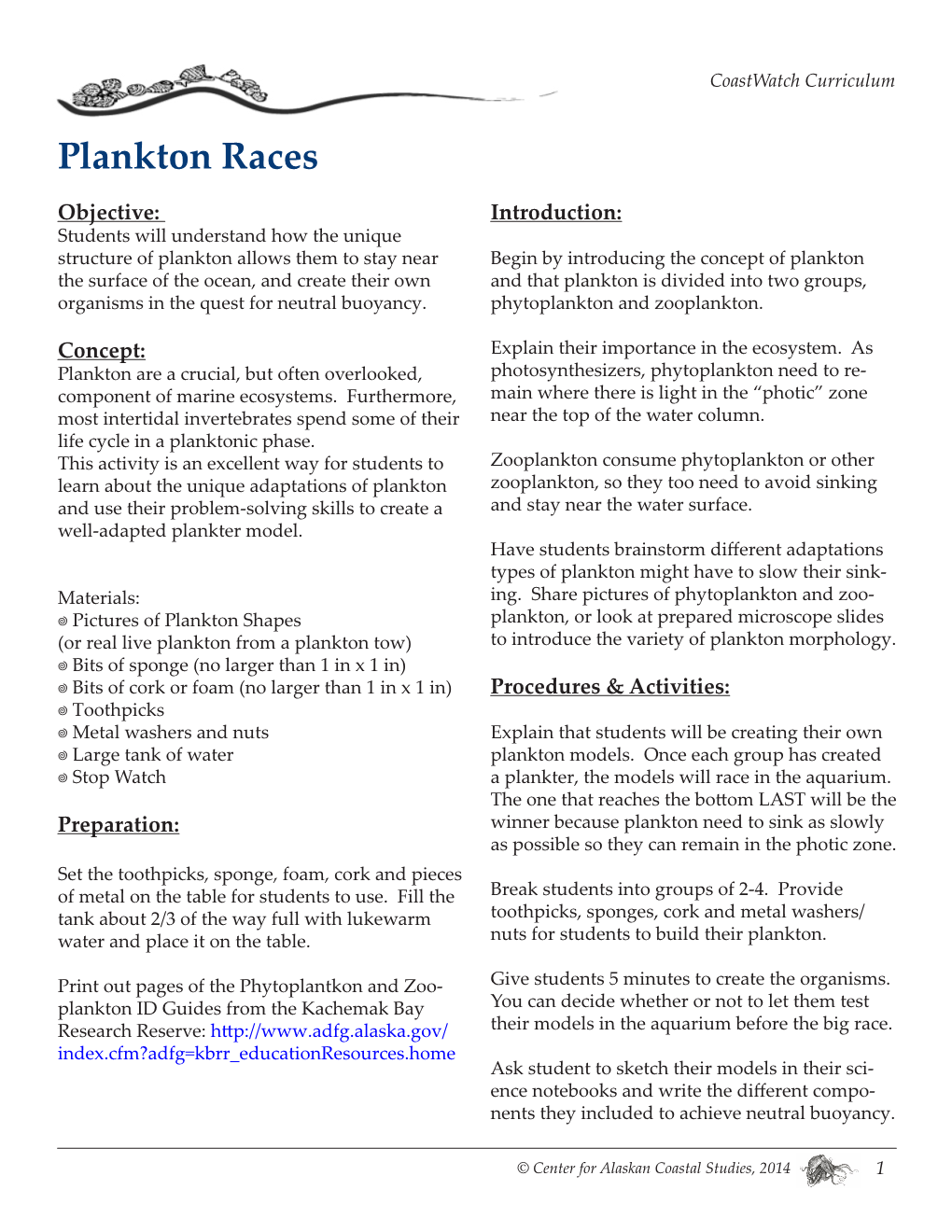 Plankton Races