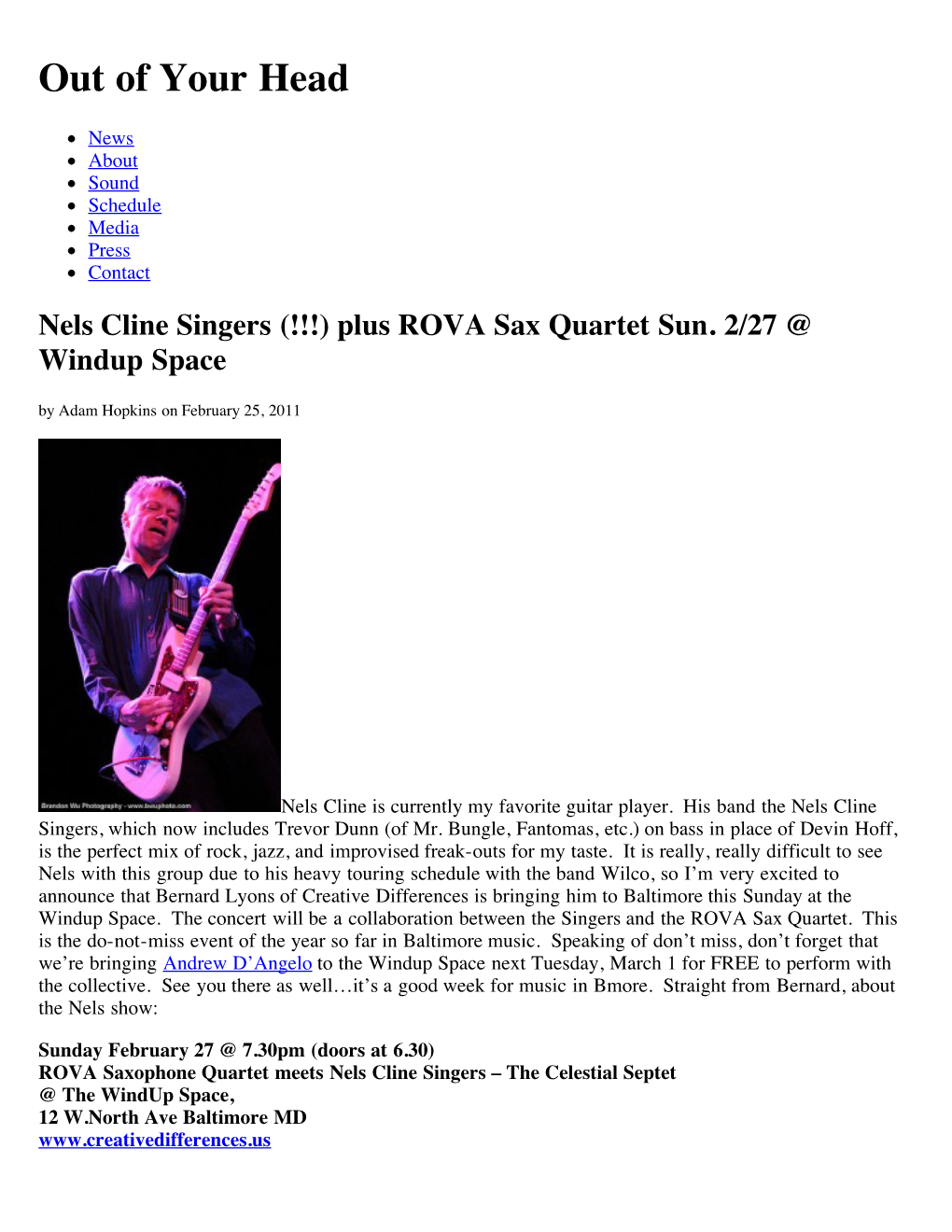 Nels Cline Singers (!!!) Plus ROVA Sax Quartet Sun