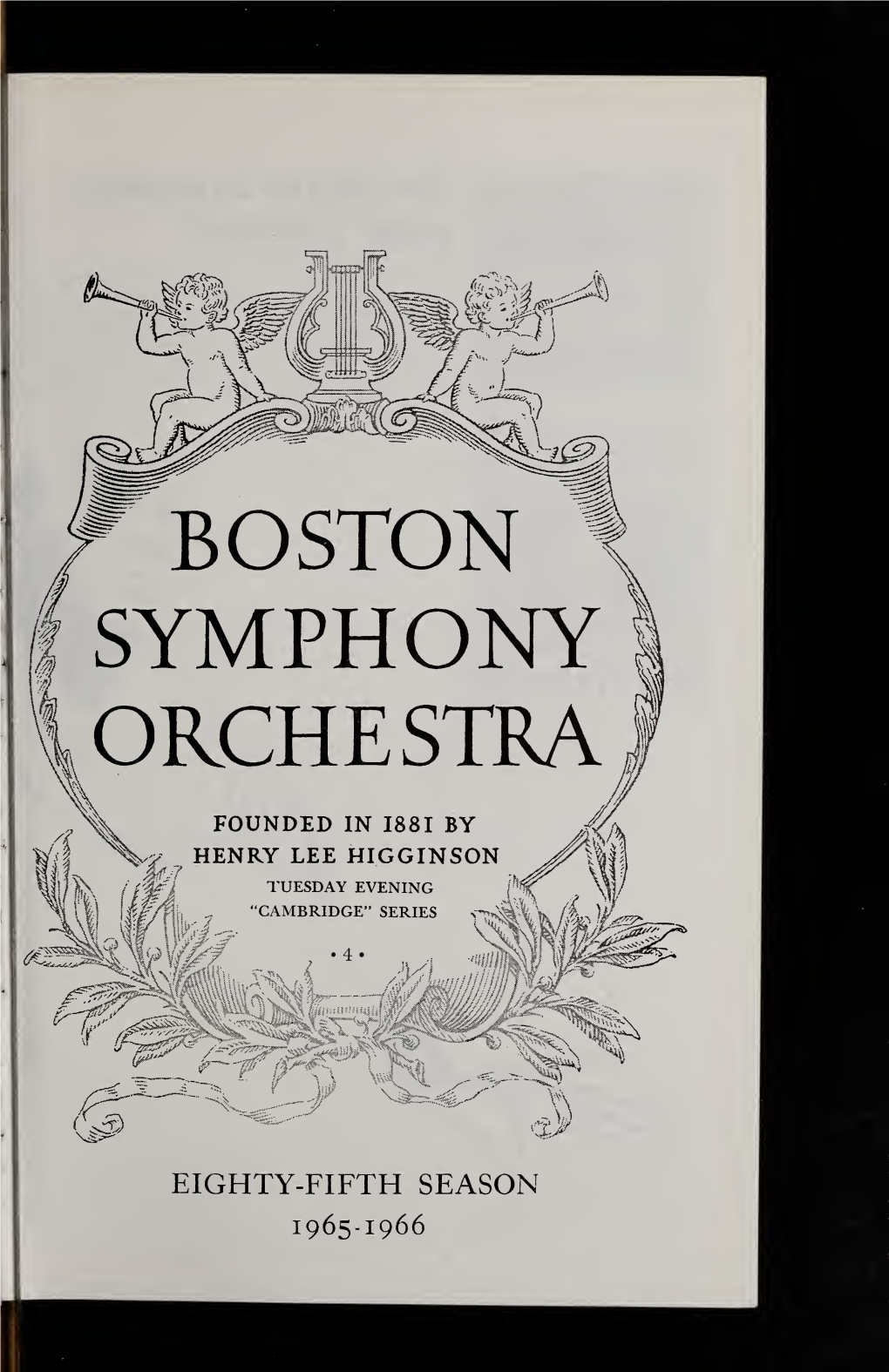 Boston Symphony Orchestra Concert Programs, Season 85, 1965-1966