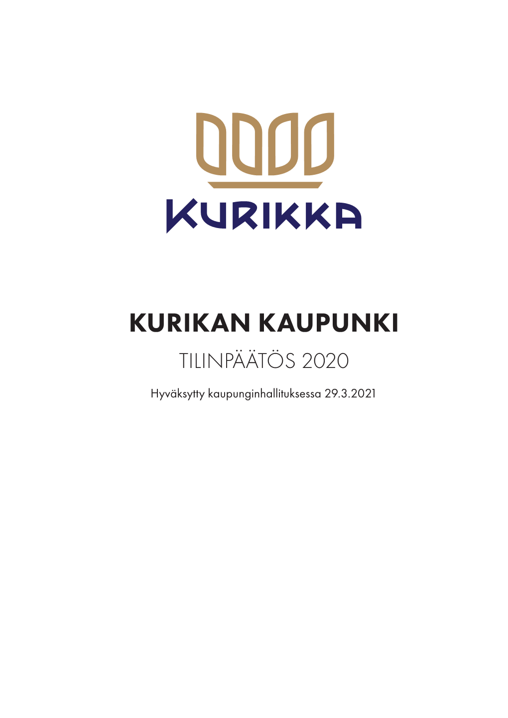 Kurikan Kaupunki Tilinpäätös 2020