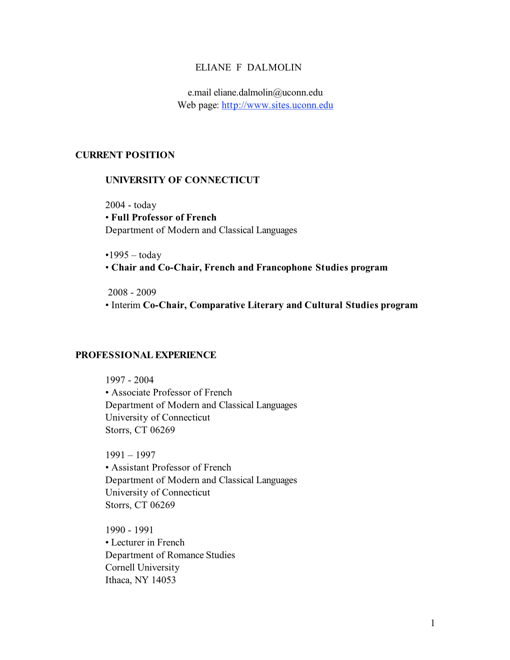 Curriculum Vitae” Poem by Marie-Claire Bancquart Sites: the Journal of 20Th- Century/Contemporary French Studies 1:2 “Autobiography” (January, 1998)