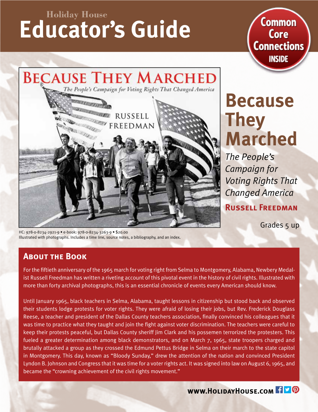 Educator's Guide to Because They Marched