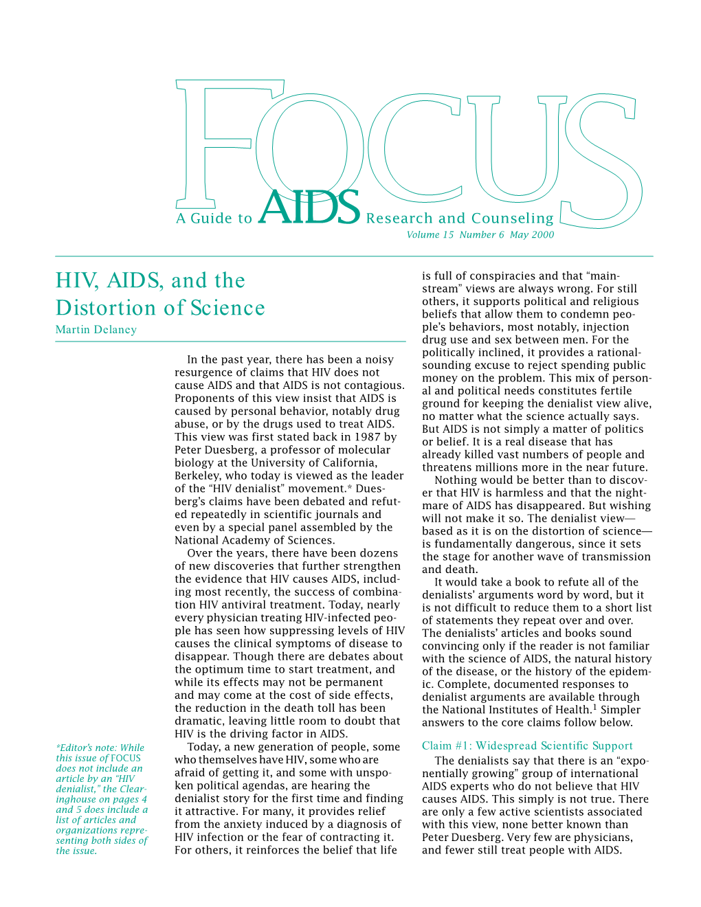 FA Guide to Aidsresearch and Counselings