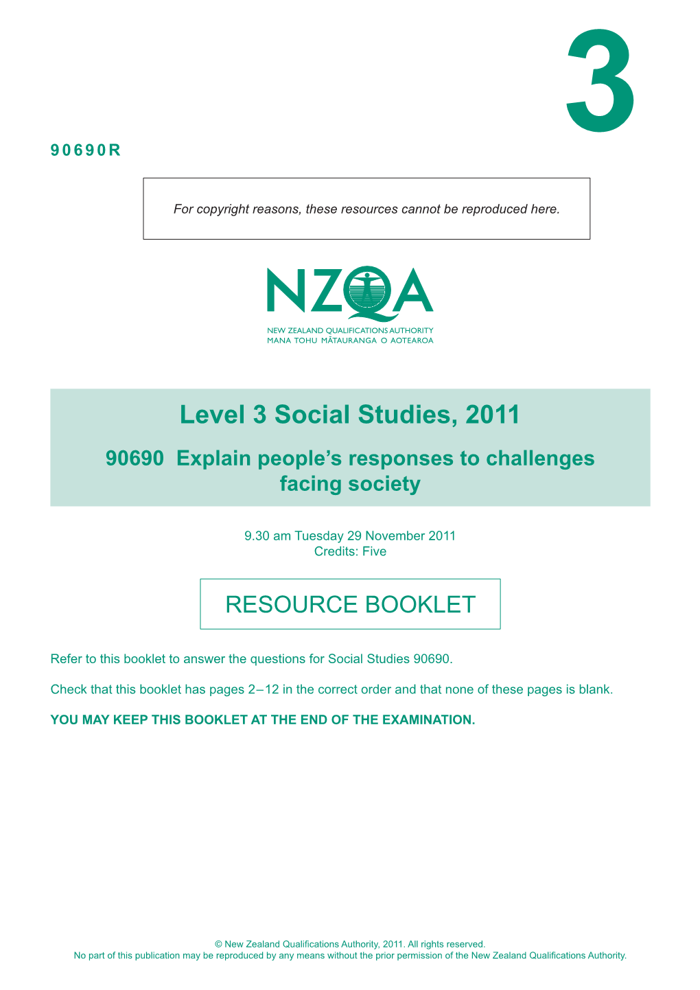 Level 3 Social Studies (90690) 2011
