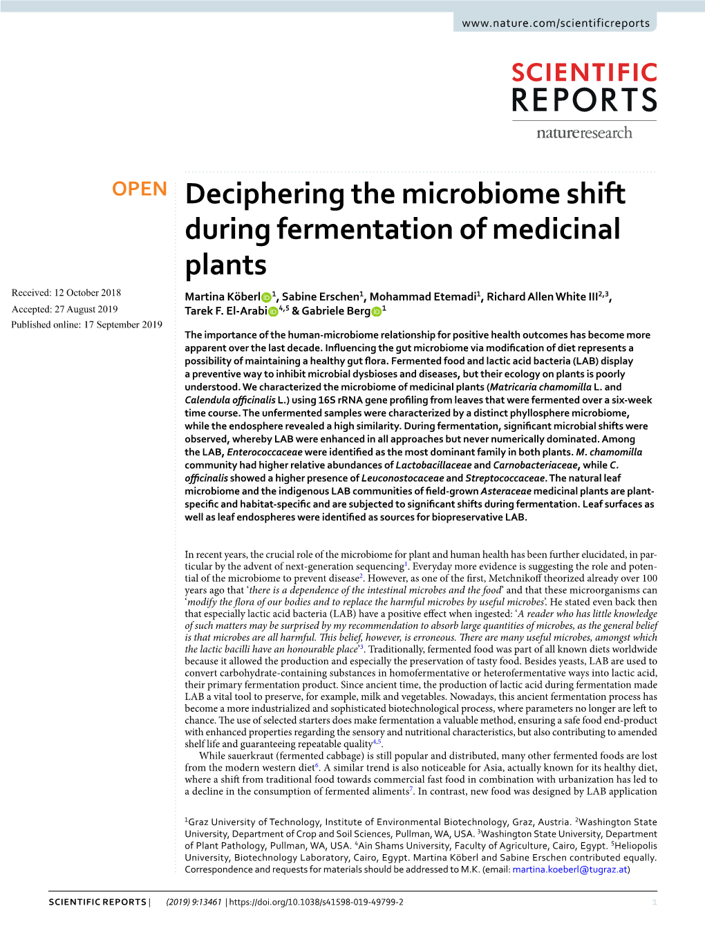 Deciphering the Microbiome Shift During Fermentation of Medicinal