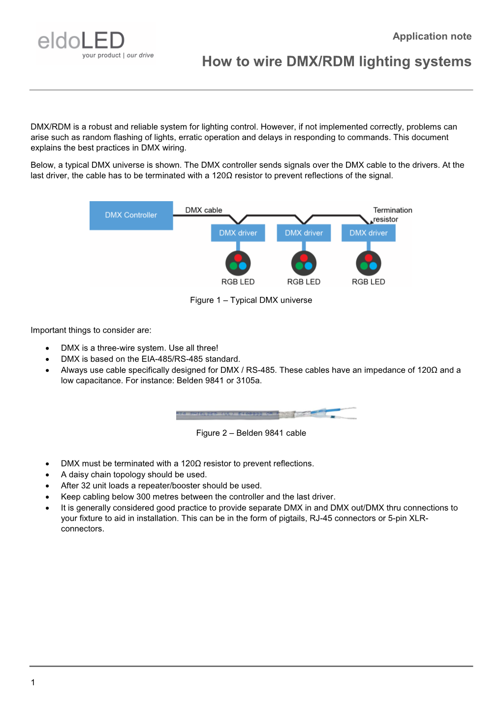 How to Wire DMX/RDM Lighting Systems