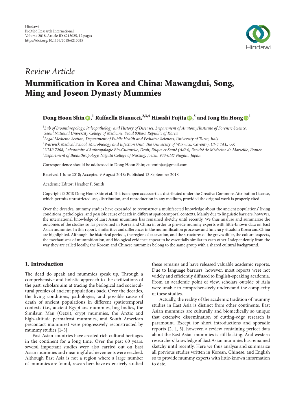 Mawangdui, Song, Ming and Joseon Dynasty Mummies