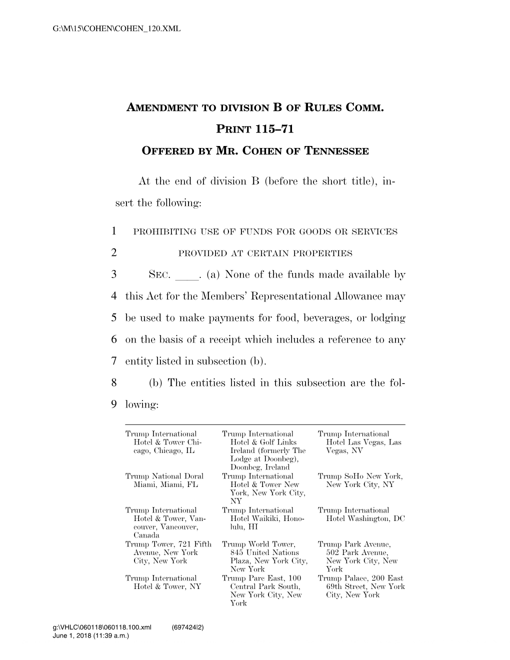 PRINT 115–71 at the End of Division B (Before the Short