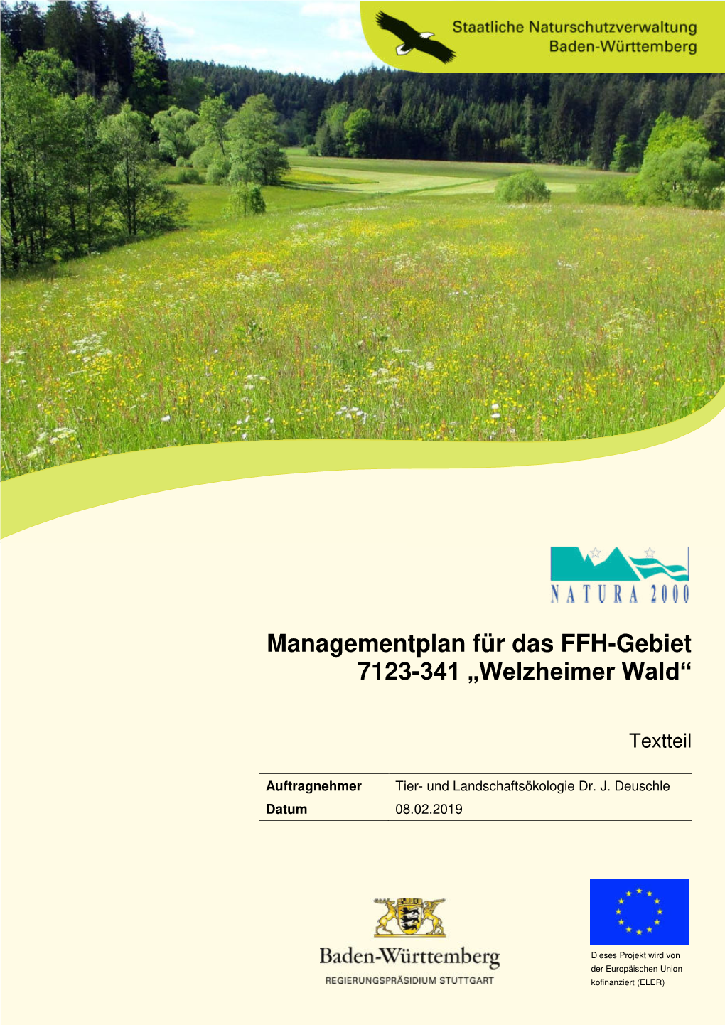 Managementplan Für Das FFH-Gebiet 7123-341 „Welzheimer Wald“