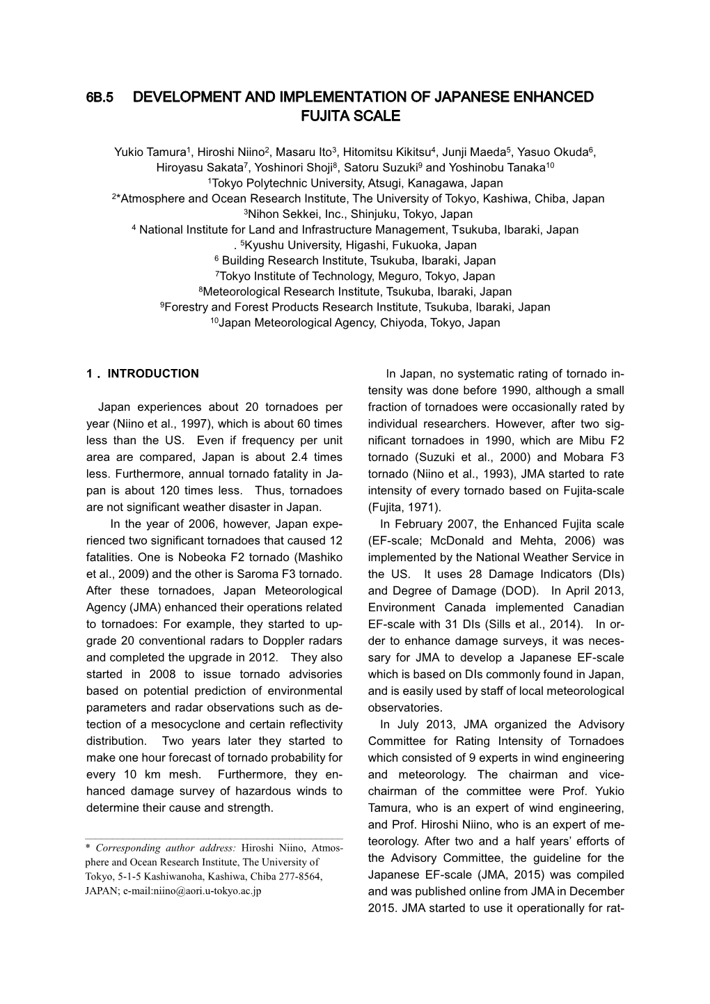 6B.5 Development and Implementation of Japanese Enhanced Fujita Scale