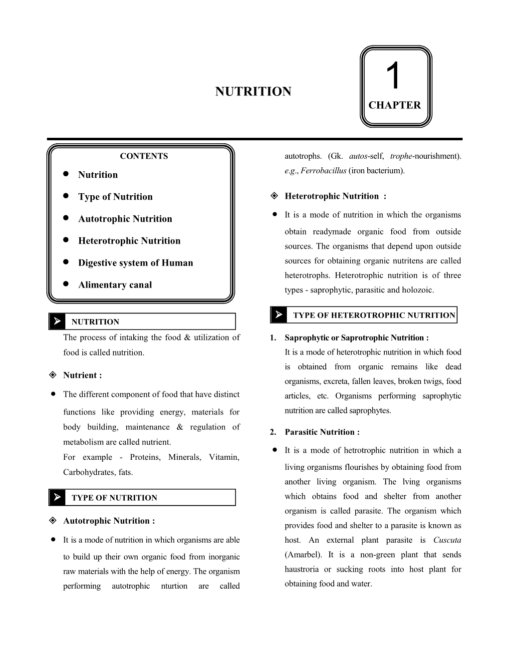 Nutrition Chapter