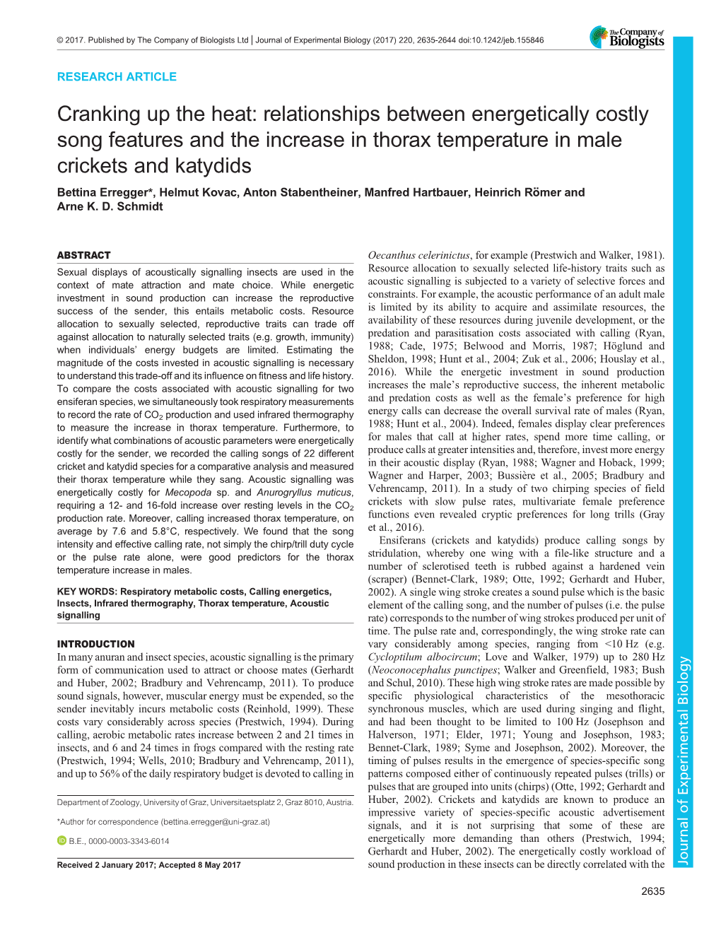 Relationships Between Energetically Costly Song Features and The